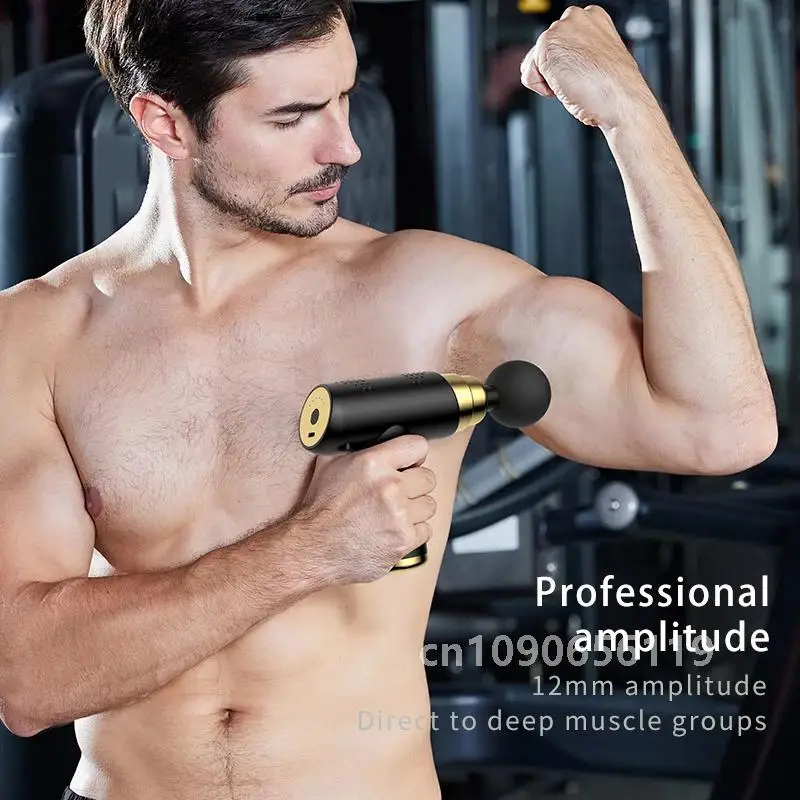 Pistola de massagem portátil, tecido profundo, massageador elétrico muscular, alívio da dor para corpo, pescoço, costas, relaxamento, fitness, emagrecimento