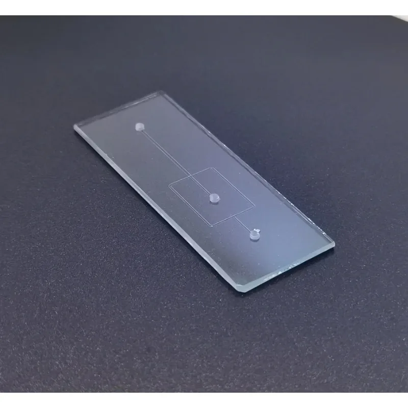 Microfluidic glass microsphere droplet chip, flow focusing type oil-in-water microsphere Droplet generator