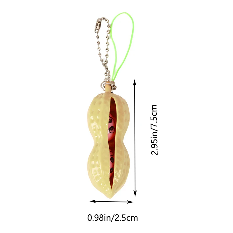 Giocattolo antistress alle arachidi, giocattolo da spremere alle arachidi, portachiavi con arachidi, giocattolo sensoriale portatile per adulti, antistress, ansia.