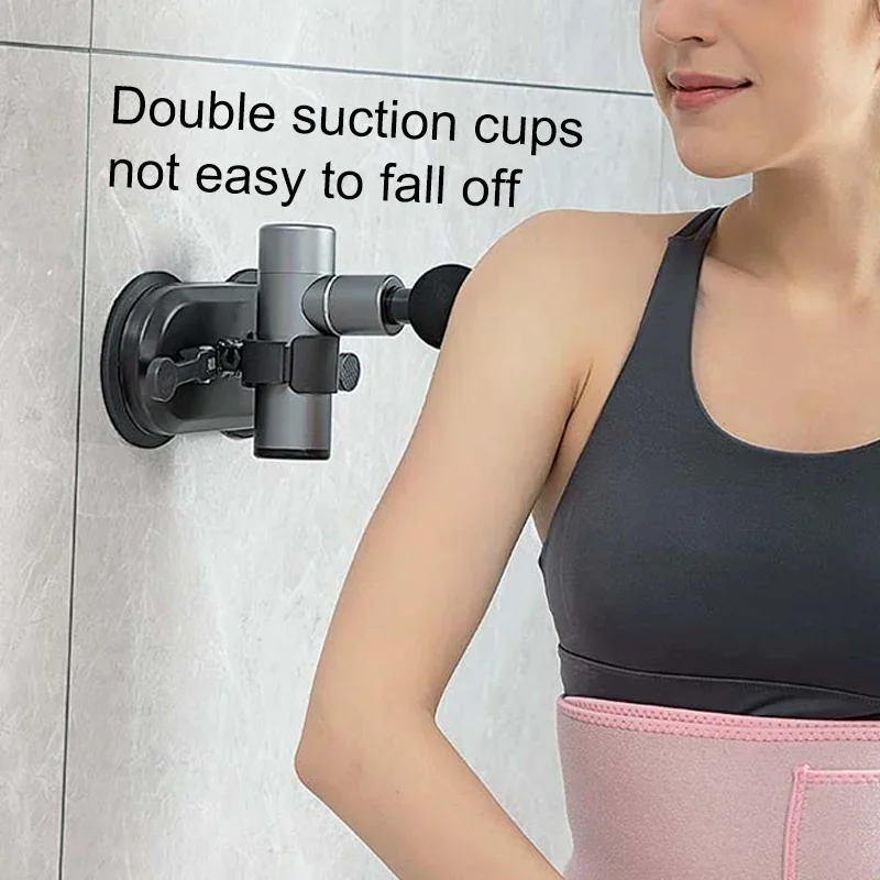 Massage gun bracket double suction cup strong adsorption for Fascia gun bracket Massager free hands