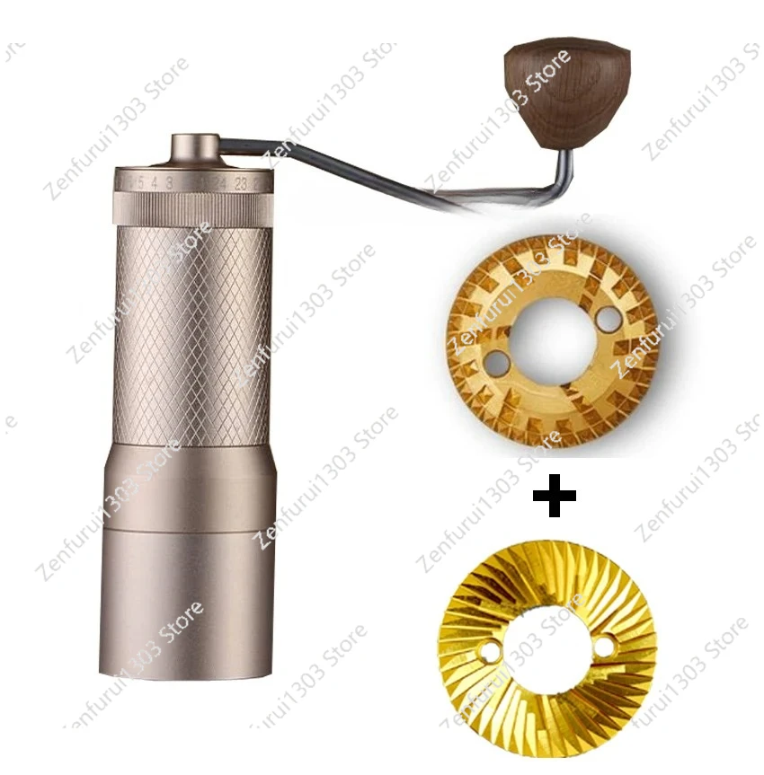 

Professional Outer Fineness Adjust Hand Manual Coffee Bean Grinder Flat Burr Ghost Teeth Coffee Mill Portable