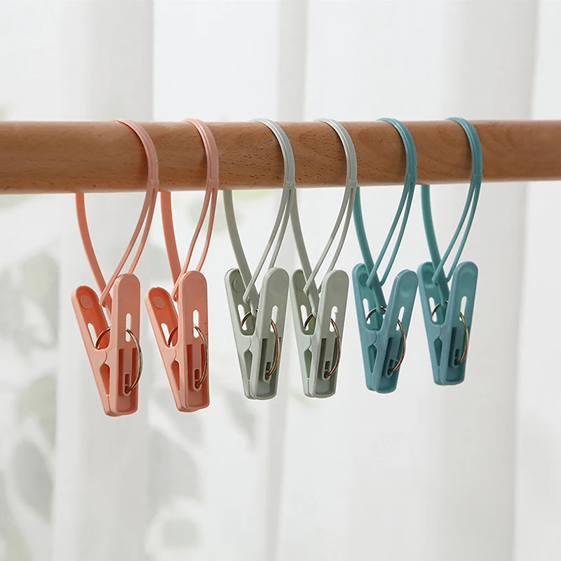 12pcs Laundry Clips Windproof Clothes Clips Pins Non-Slip Drying Clip Bra Socks Hanger Hook Quilt Clothing Hanging Clamp Pegs