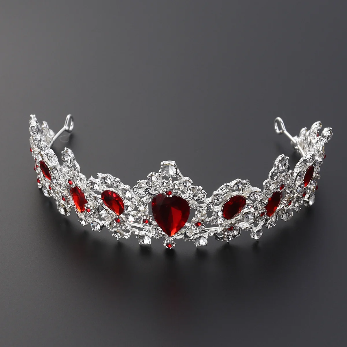 تاج تاج الزفاف من الكريستال الملكي، قاعدة فضية، غطاء رأس زفاف رائع باللون الأخضر، مجوهرات خفيفة الوزن لحفلات الخطوبة