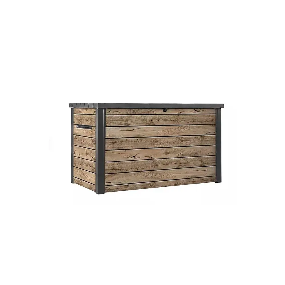 

XXL Deck Storage Box Outdoor Patio Container Ash Wood Brown