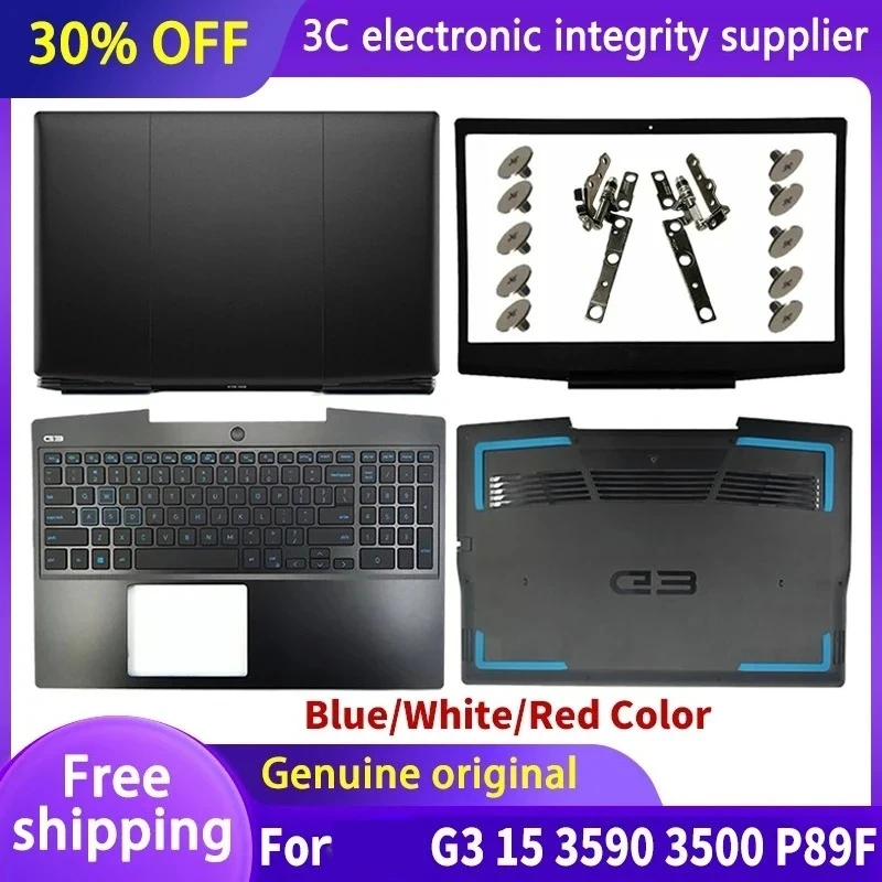 

Laptop Case For Gaming G3 15 3590 3500 P89F LCD Back Cover Front Bezel Hinge Palmrest Bottom Case Keyboard 03HKFN 0YGCNV