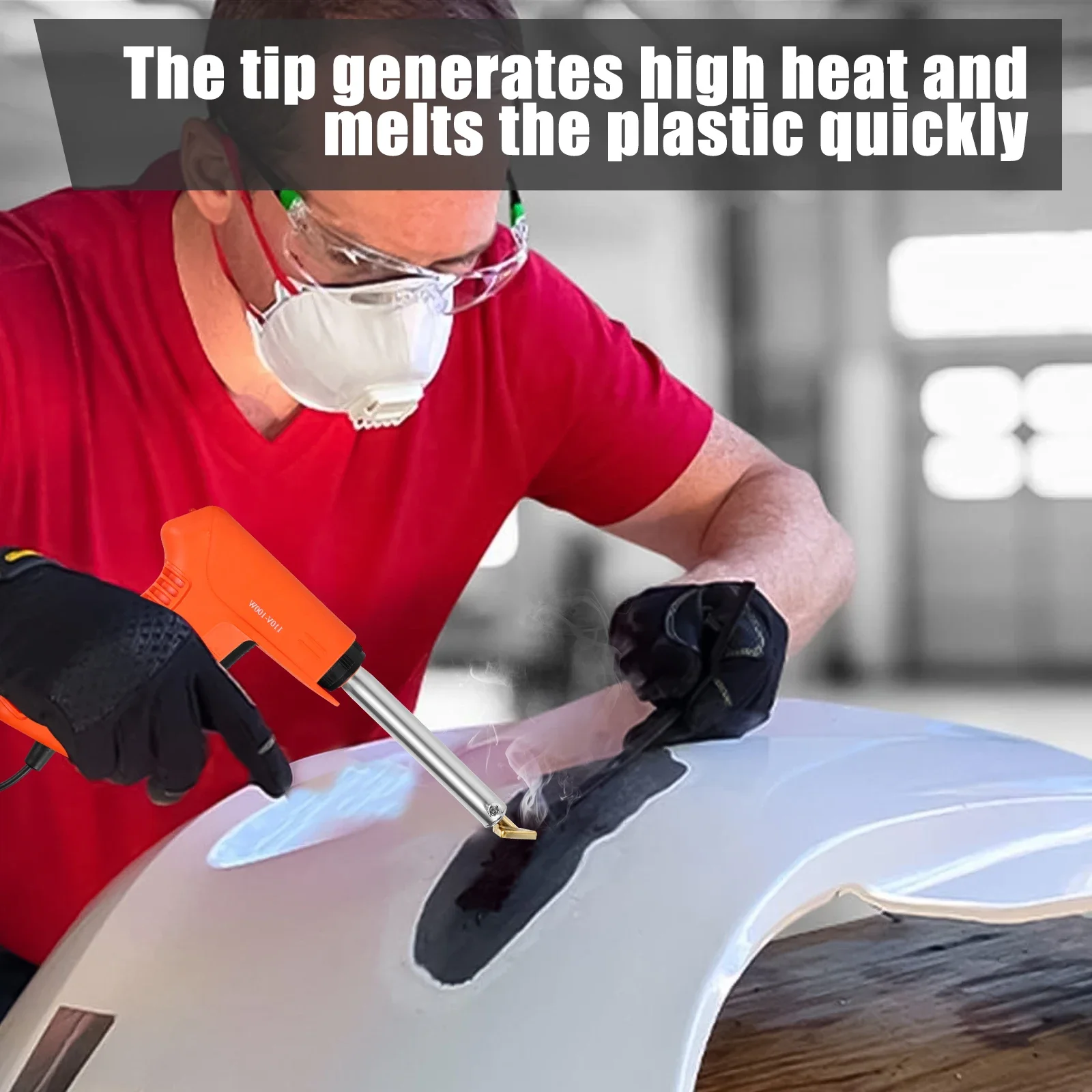 10Pcs Triangular Smoothing Head Welding Tips Replacement Tip Plastic Welding Boot for Soldering Repair Auto Bumper