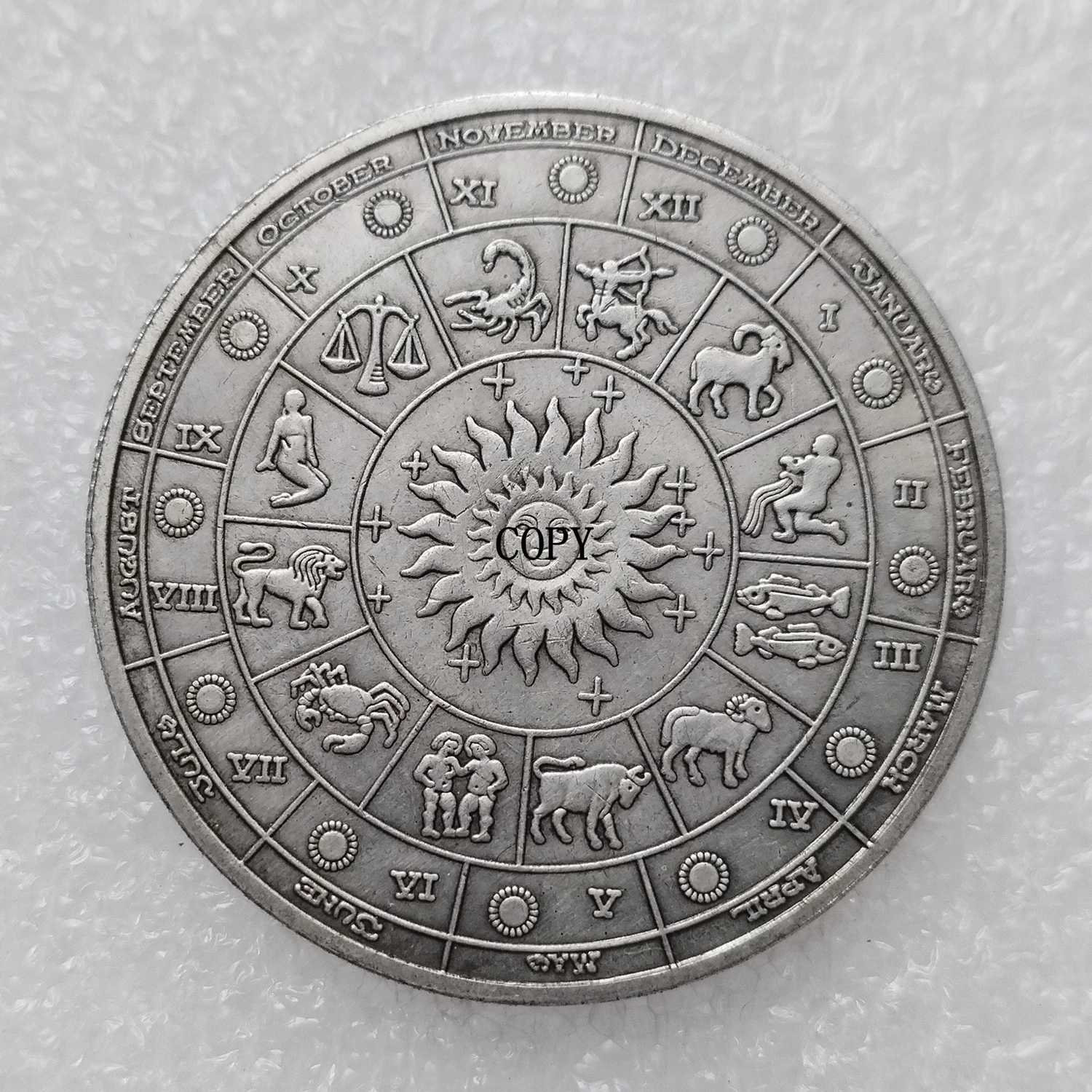 Vintage Star Sign Hobo Silver Plated Decorative Festival Gift Coin #220-231