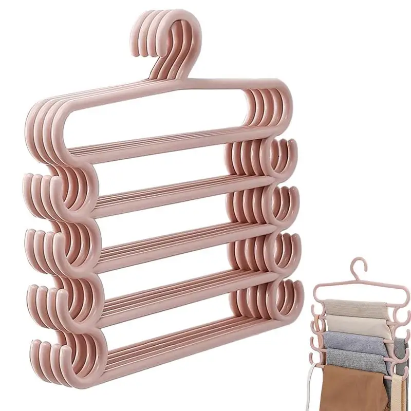 

Multiple Pants Hangers Multi-functional Pants Rack Scarf Organizer Pants Rack Scarf Hanger Closet Space Saving Magic Pants