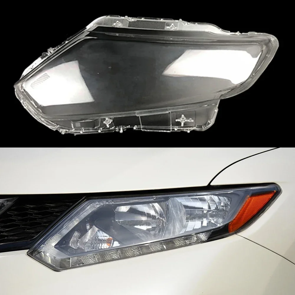 

For Nissan X-Trail Car Bright Front Glass Lens Headlamp Lampshade Auto Lamp Shell Lights Housing Headlight Cover 2014 2015 2016