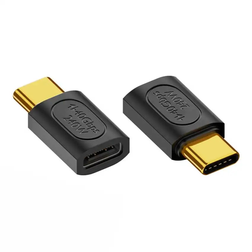JCD USB 4.0 Type-C قابس مهايئ USB-C ذكر إلى أنثى موسع OTG 40Gbps نقل 240 واط شحن سريع محول البيانات