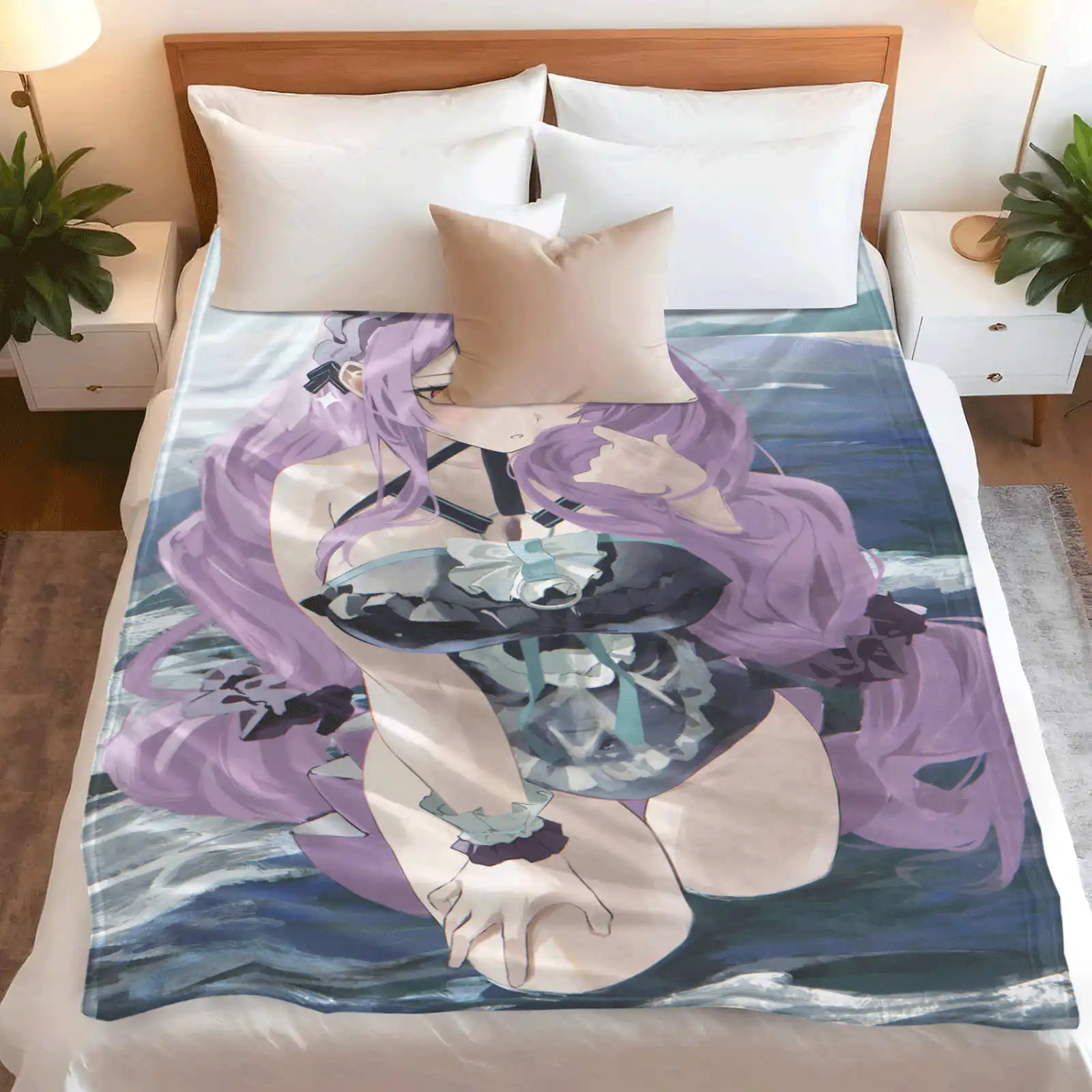 Arknights Tifeng Blanket Flannel Soft Throw Blankets for Outdoor Travel Bedroom Quilt