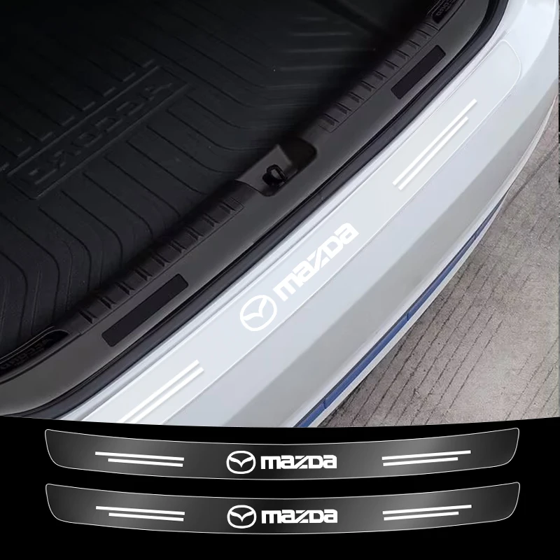 Фото Прозрачная защитная наклейка на задний бампер/порог багажника для Mazda ATENZA Axela 2 3 5 6 323 626 RX8 CX6 CX-5 CX4 MX3 MX5 M6