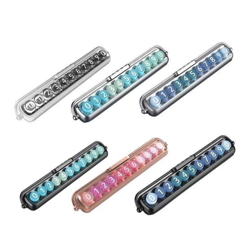 

Night Visibility Parking Aid with Reflective Designs Number Night Glowing Parking Indicates Simple Installation for Vehicle R6FB