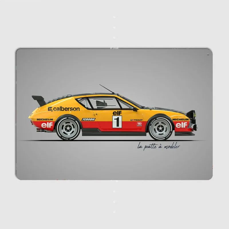 Classic Car A310 Rally Car Metal Plaque Poster Automobile Club Home Bedroom Bar Tin Sign Room Decor Wall Decor