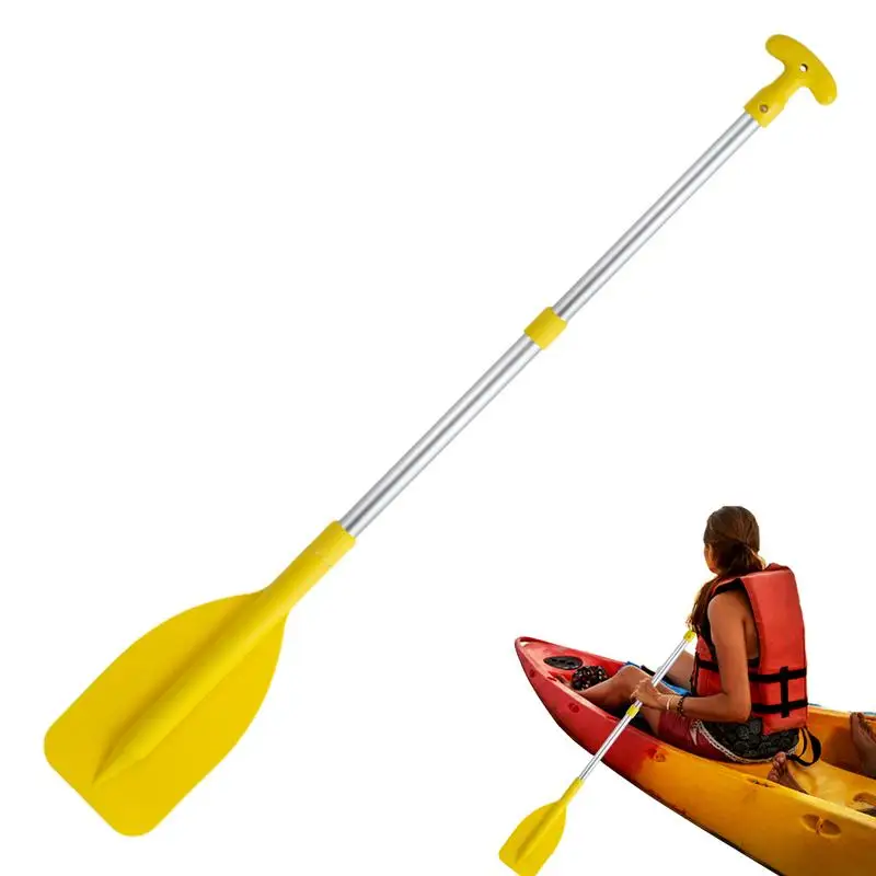 

Telescoping Boat Paddle Anti Slip Alloy T Shape Handle Paddle Retractable Easy To Assemble Lightweight Multifunctional Marine