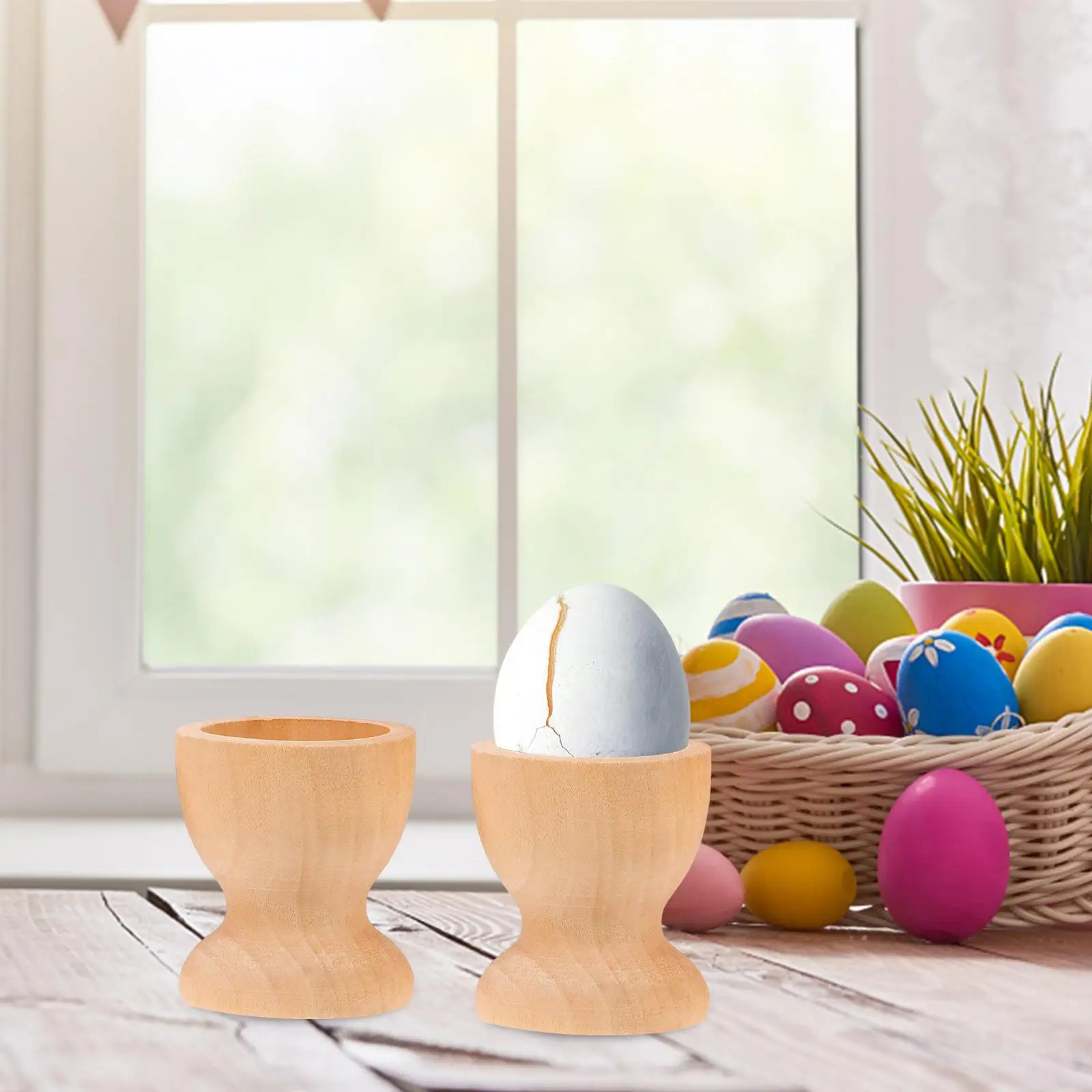 

10 Pcs Decorate Wooden Egg Tray Child Fridge Your Unpainted Holder for Boiled Eggs