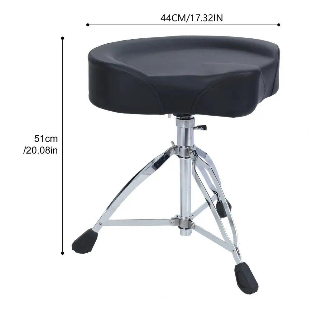 Drum Throne Drum Chair Keyboards Portable Height Adjustable Padded Seat Drum Stool For Exercise Performance With Anti-Slip Feet