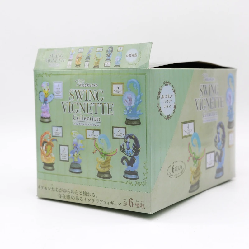 

Pokemon Blind Box Toys Ghost Swing Vigette Chandelure Scene Figures Mew Pikachu Doll Toys Desktop Ornament