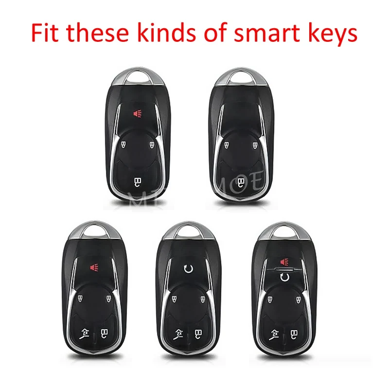 Black Transparent Smart Car Key Fob Case Cover Keychain For Buick Enclave Encore GX Envision Lacrosse Regal Sportback TourX