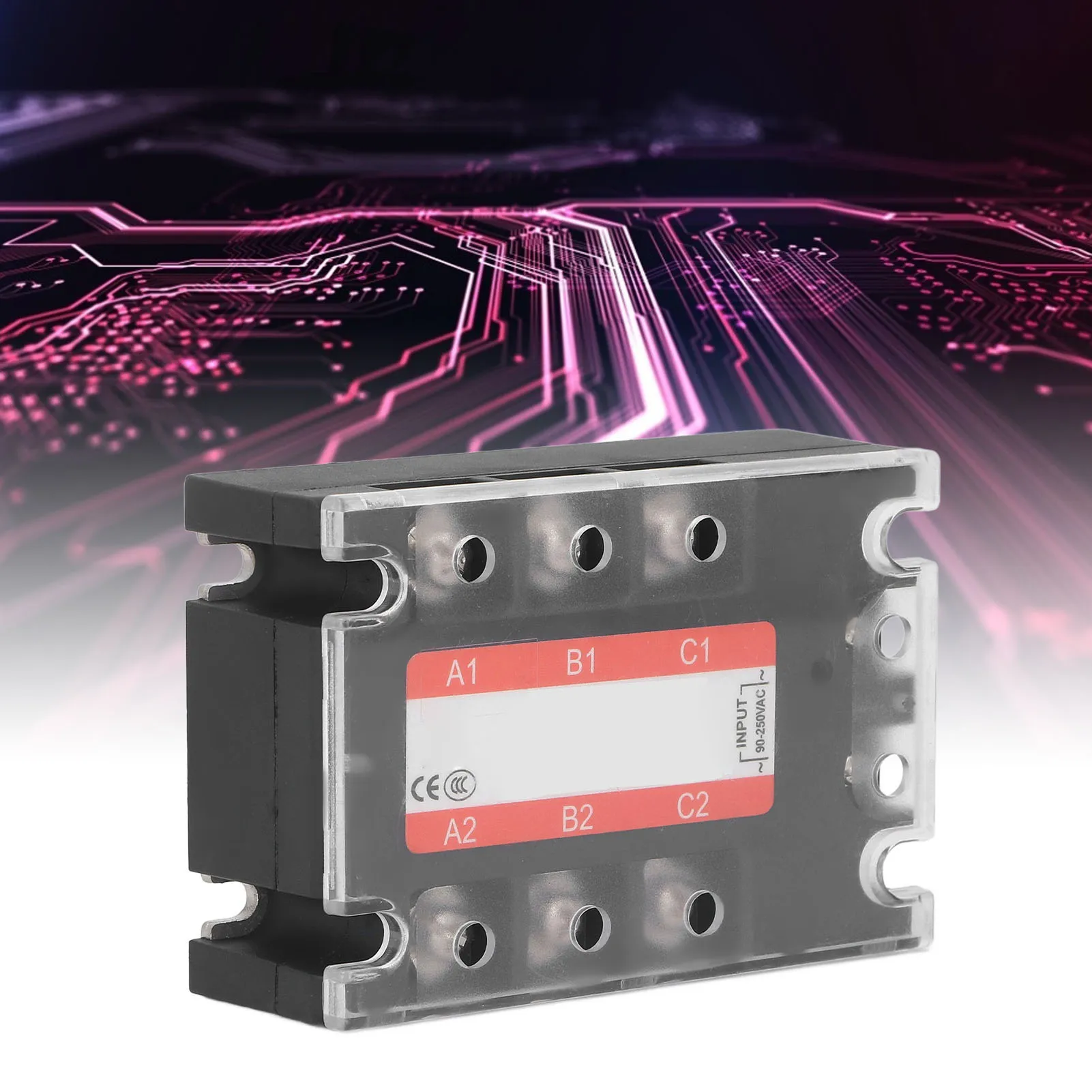 

3 Phase State Relay Flame Retardant AC to AC SSR for Commercial Applications 100A 480V AC to AC SSR AC State Relay