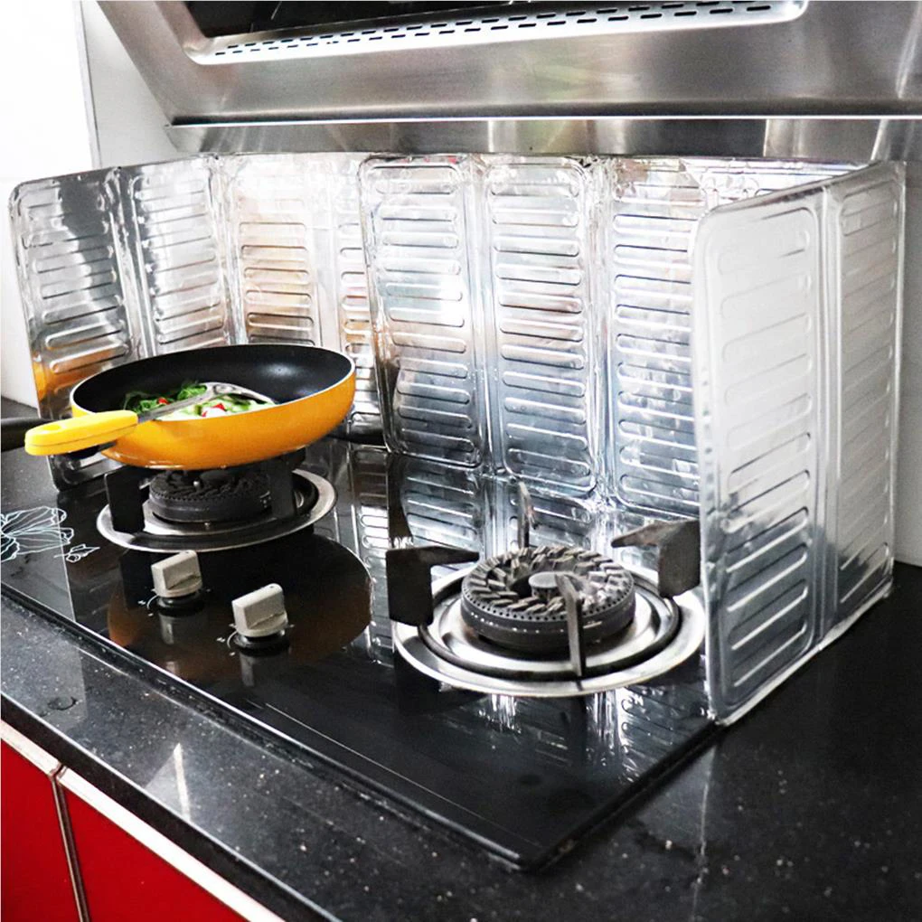 Anti-splatter Cover Baffle Surround Non-stick Stove Covers Divider Cooking Accessories Splattering Guards Cookware