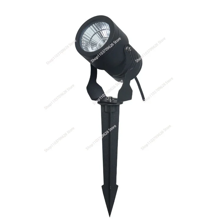 Cultural Tourism Landscape Lawn LED Tree Light Flood Light COB Black 10W Highlight Floor Plug-in Light