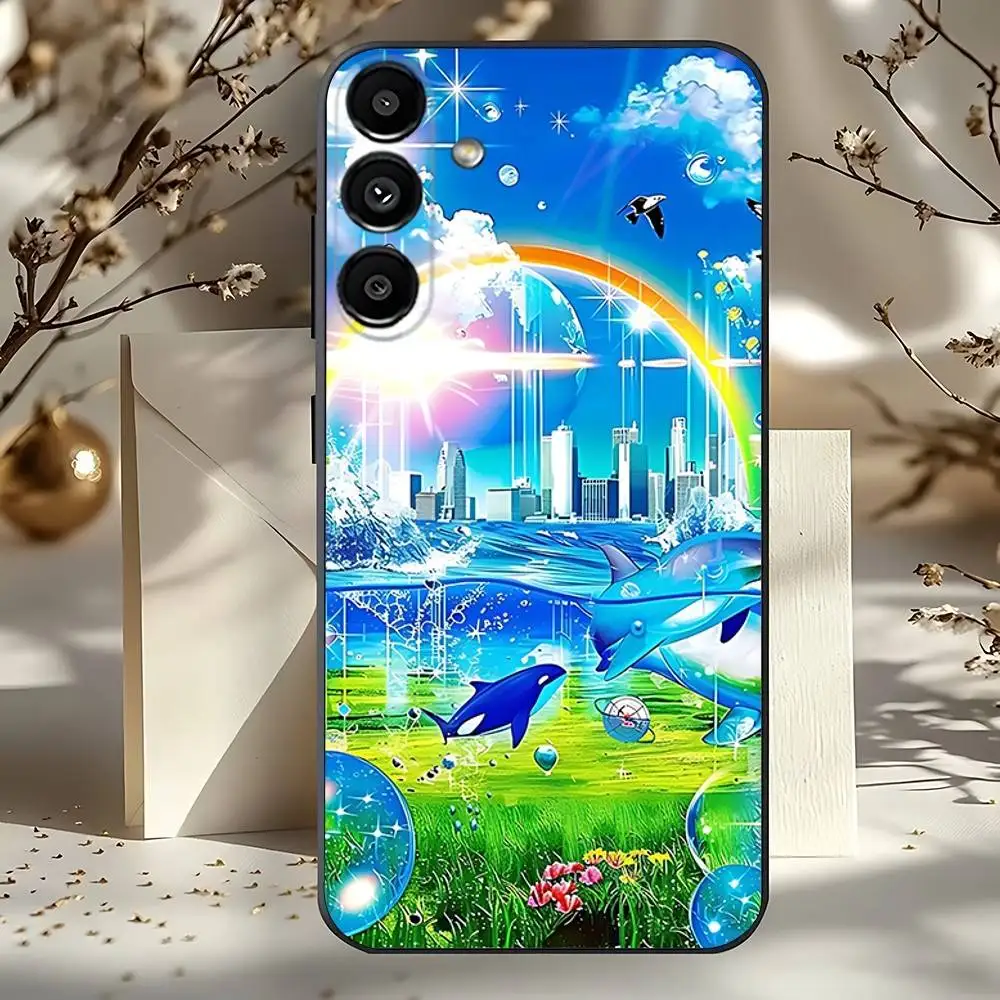 Frutiger Aero blue style Phone Case Silicone Soft For Samsung  Galaxy A73,31,32,72,41,53,52,71,22,5G,Note,J7,8,9