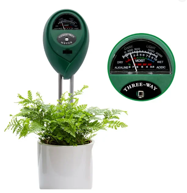 Garden PH Meter Sunlight 3in1 Soil PH Tester Garden Flowers Soil Moisture Sensor Plants Acidity Humidity PH Monitor Detector