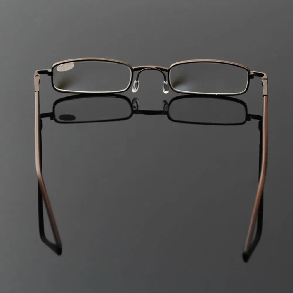Elegant Eye Protection Reading Glasses Ultralight Metal Square Eyeglasses Presbyopic Eyewear for Men Women