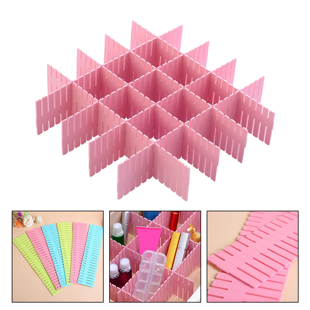 

8 Pcs Organizers Divider Storage Dividers for Drawers Organization Pink Plastic
