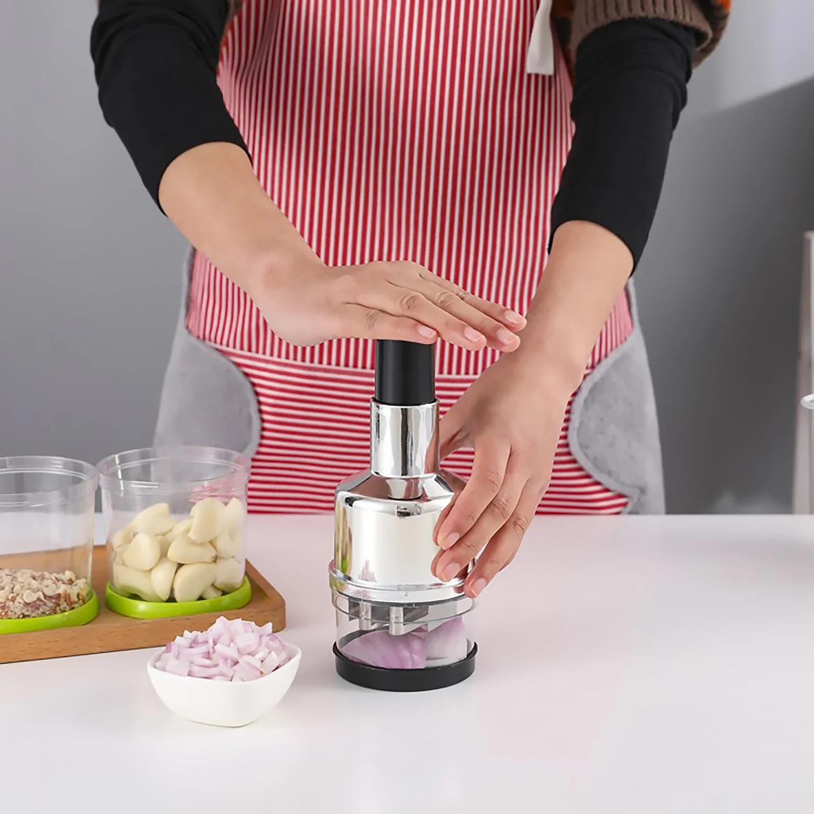 Manual Cebola Chopper Triturador De Alho Pressionando Handheld Food Chopper Slicer Dicer Mixer Cozinha Vegetal Slicer Peeler Ferramentas