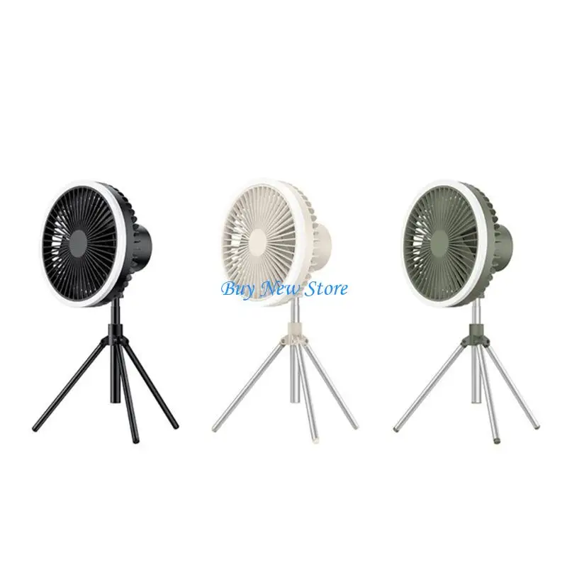20CE 2 in 1 Canopy Fan with Tripod + Light Remote Control Table Fan for Bedroom Dorm