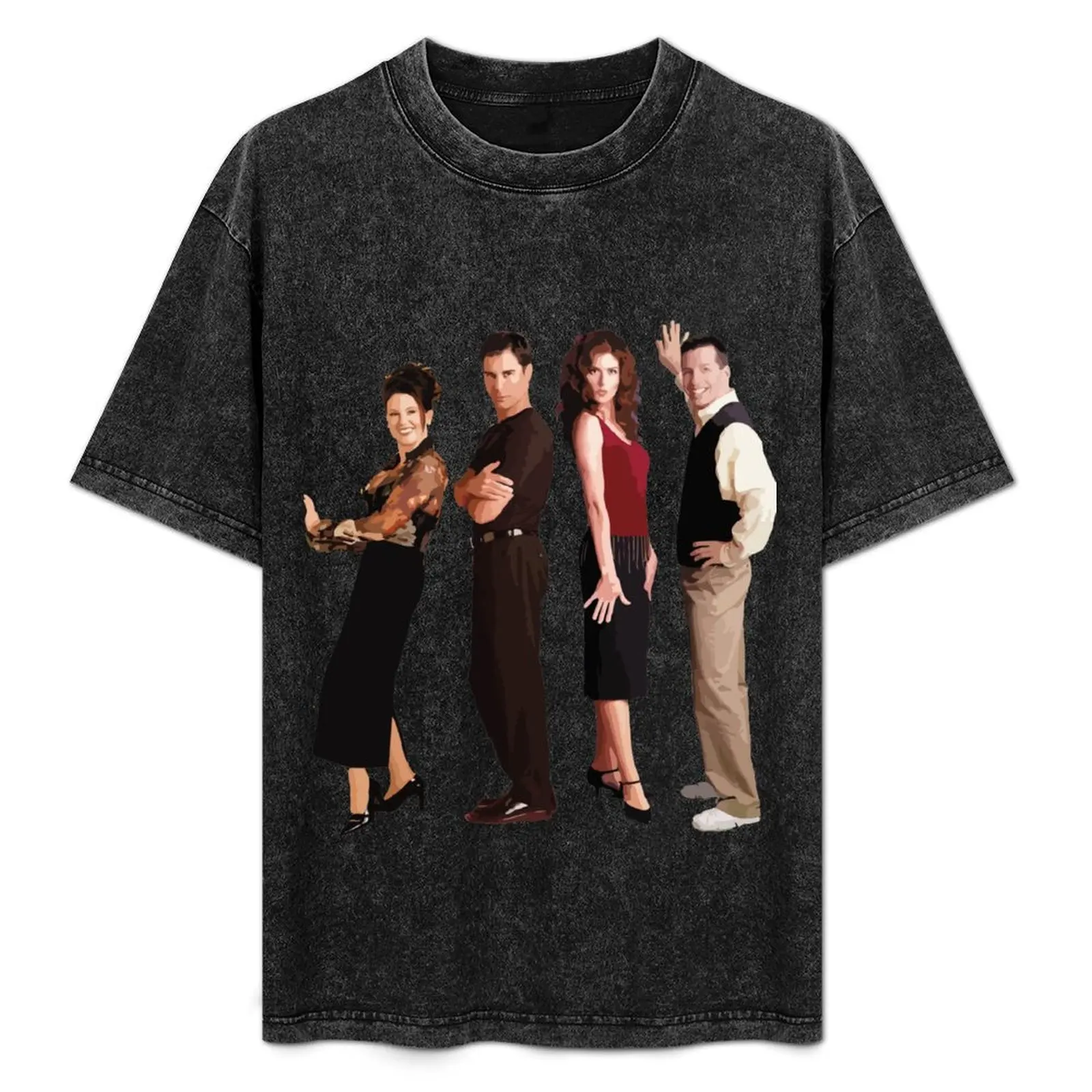 

Will & Grace Cast T-Shirt Classic Crew Neck Cotton T-Shirt