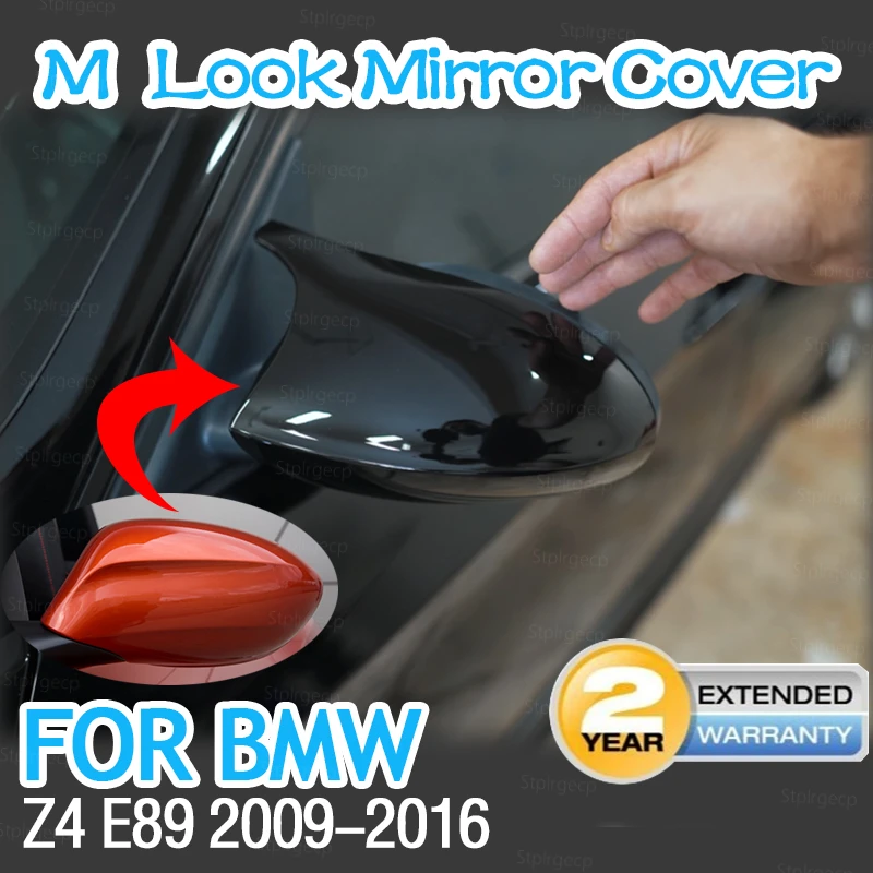 Rearview Mirror Caps Mirror Cover Modified Replacement Rear Mirror Cap M Look Shell for BMW Z4 Z 4 E89 2009-2016