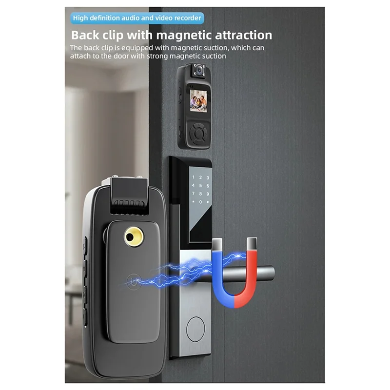 

B04C-Portable Wifi Camera 4K HD Miniature Camcorder Digital Video Recorder Back Clip Body Cam Night Vision Sports Design