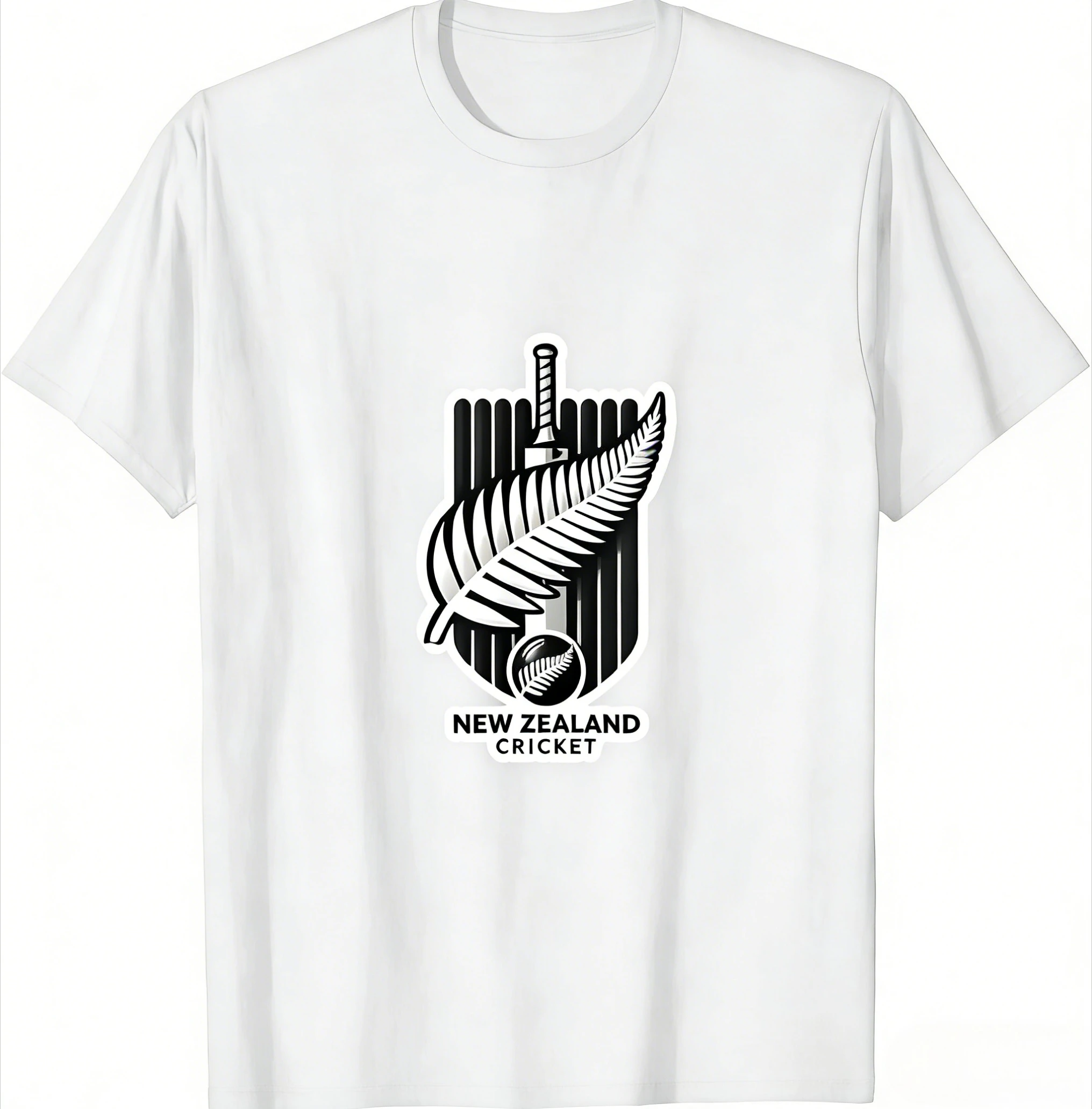2026 New Zealand Cricket Celebrating The Spirit Printed T Shirt Vintage Top for Everyday Wear Homme Soft Comfortable Summer