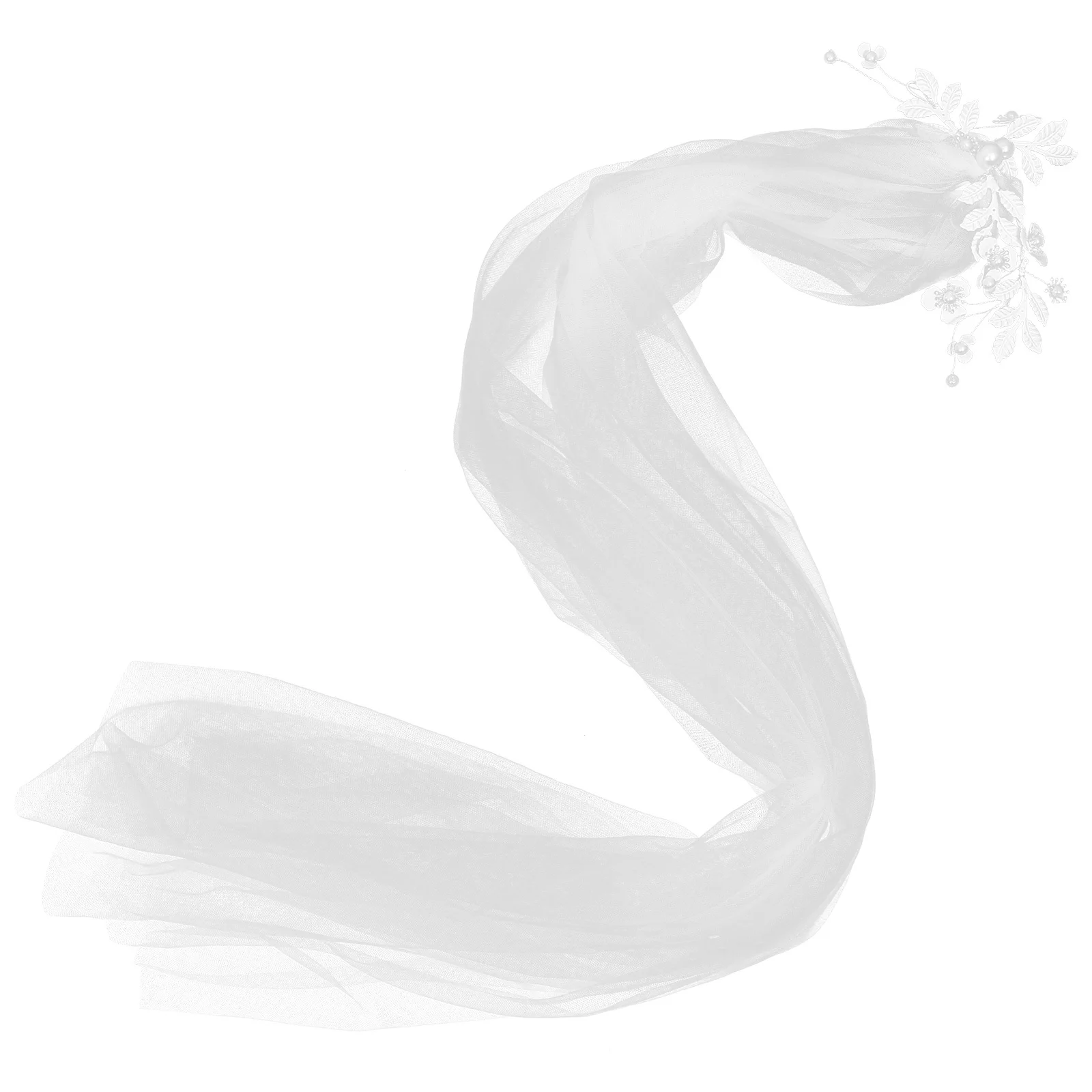 

For Bride Wedding Bridal Accessories White Headpiece Veils Women Party Long Veil Long Veil For Wedding Prom
