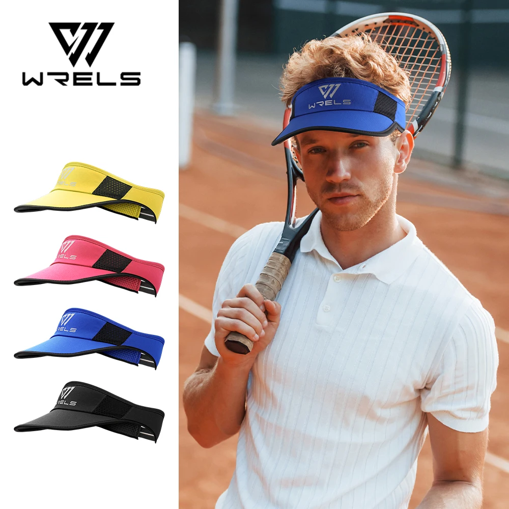 

WRELS Cooling Stretchy Visor Men Mesh Baseball Cap Summer Outdoor Sports Cap Lightweight Running Sun Protection Visor No Slip Ca