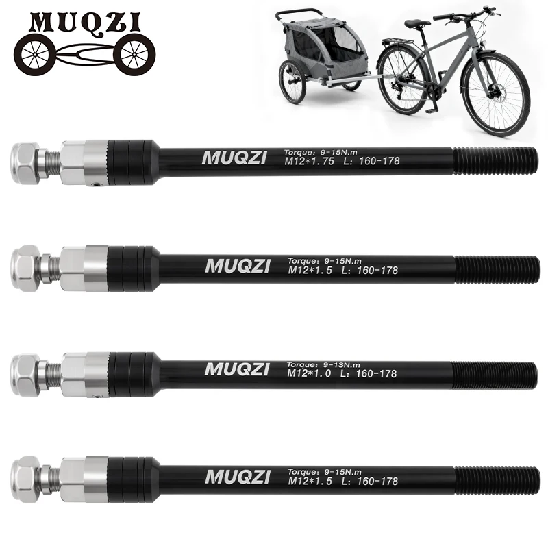 AliExpress MUQZI Bike Thru Axle Trailer Hitch Adapter M12x1.0/1.5/1.75 Thread Pitch 160-178mm