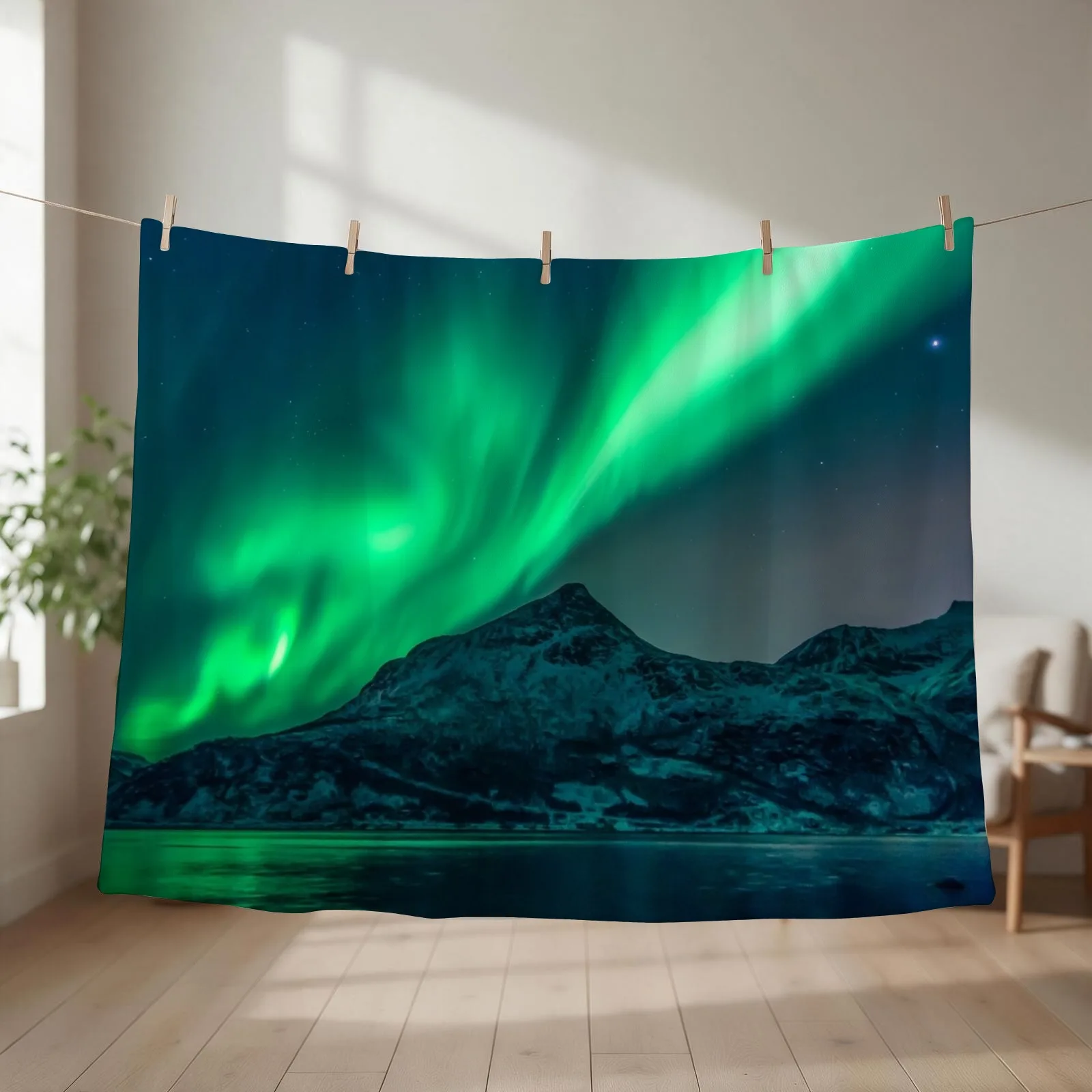 Aurora Borealis (Northern Lights) Throw Blanket Moving bed plaid For Sofa Thin Picnic Blankets