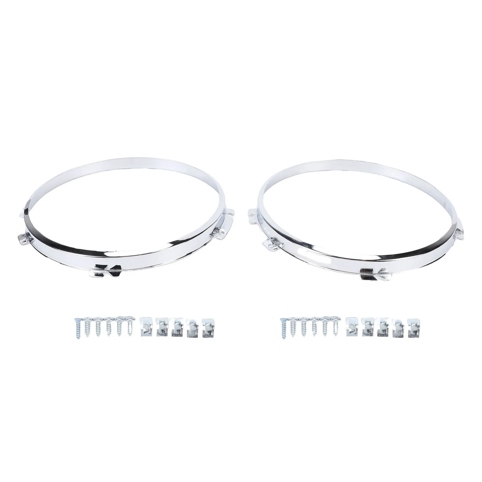 1 Pair Car Headlight Retaining Ring STC3018 Stainless Steel Chrome Headlight Bezels Replacement For Land Rover Defender