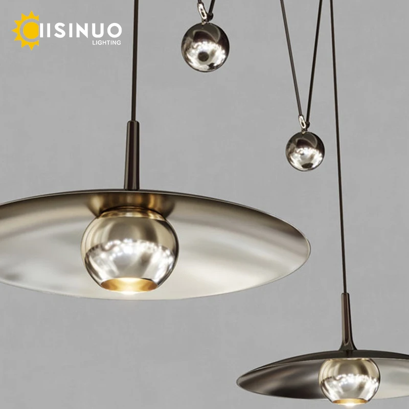 Imagem -06 - Altura Ajustável Led Pendant Light Ufo Minimalista Iluminação Pendente de Elevação para Sala de Jantar em Casa