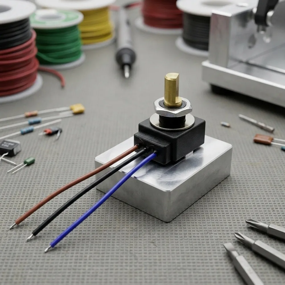 Rotary Potentiometer with For RP20 Mounting Spec 10K 20K 100K Ohm 3-Terminal Design for Consistent Resistance Behavior Over Time