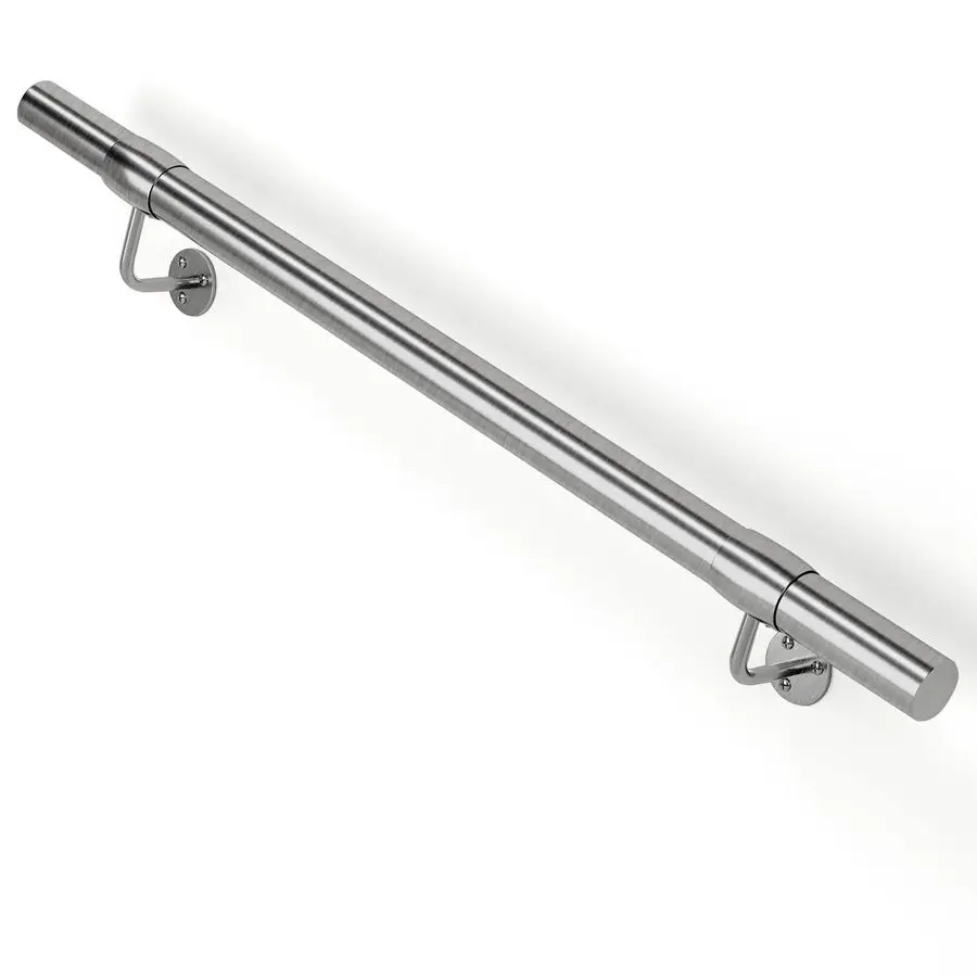 

Комплект промышленных металлических поручней для лестниц Ft, прочное настенное крепление, поручни из нержавеющей стали 304, деревянные перила для внутренних и наружных лестниц