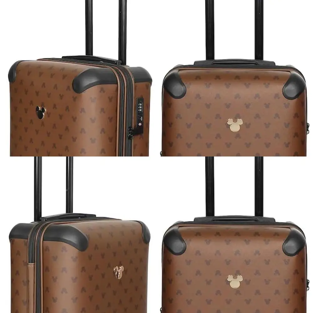 Bagagem rolante com orelhas do Mickey Mouse marrom de 22 polegadas