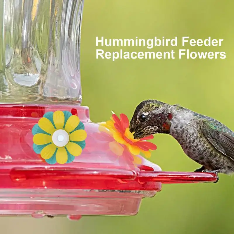 Hummingbird Feeders Replacement Flowers Feeding Ports Flowers 9pcs Replacement Flowers Ports Easy-to-Clean Attracts More Birds