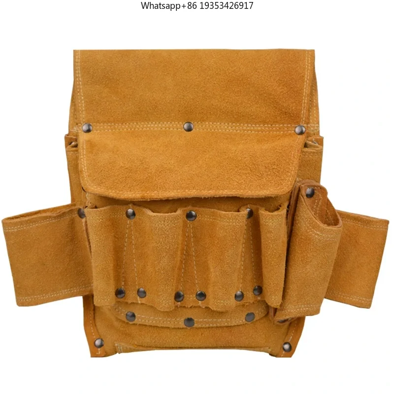 sac-banane-pour-electricien-en-cuir-de-vache-epais-resistant-a-l'usure-kit-d'outils-pour-electricien-applicable-a-la-reparation-de-la-ceinture-de-plomberie-du-materiel