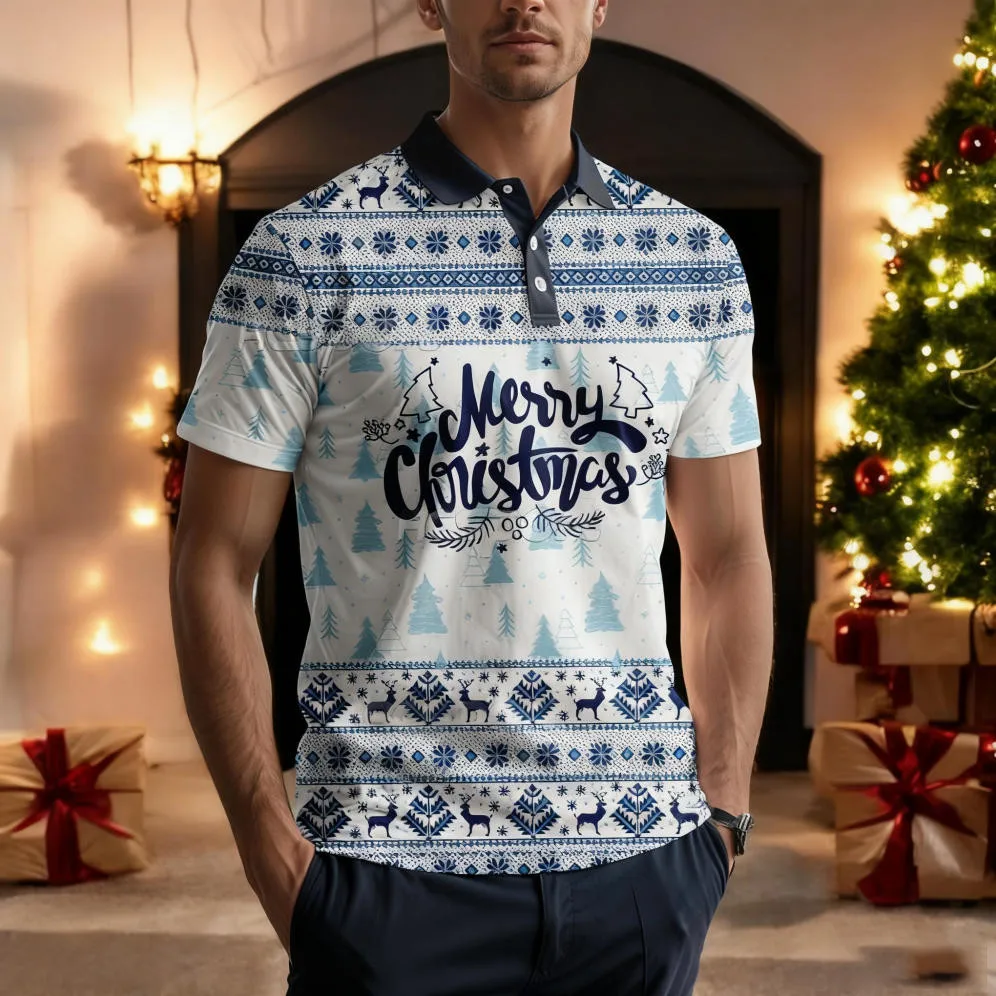 2026 New Christmas themed Fashion Polo shirt Clothing Unisex Christmas T-Shirt Christmas Holiday T-Shirt Year Shirt 3d Printed