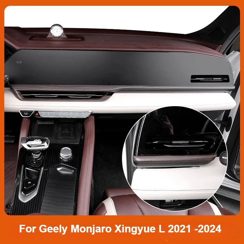 

For Geely Monjaro Xingyue L 2021 2022 2023 2024 Central Control Trim Strip ABS Wood Grain Air Conditioning Outlet Decal Frame