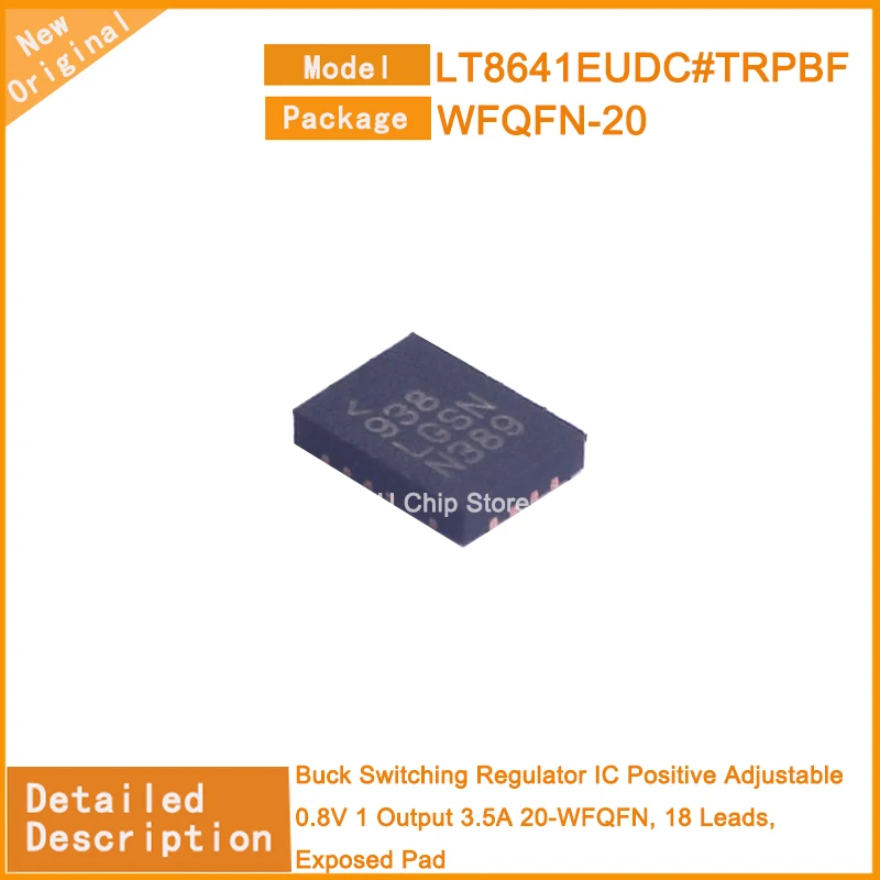 

5Pcs/Lot New Original LT8641EUDC#TRPBF LT8641EUDC Buck Switching Regulator IC Positive Adjustable 0.8V 1 Output 3.5A 20-WFQF